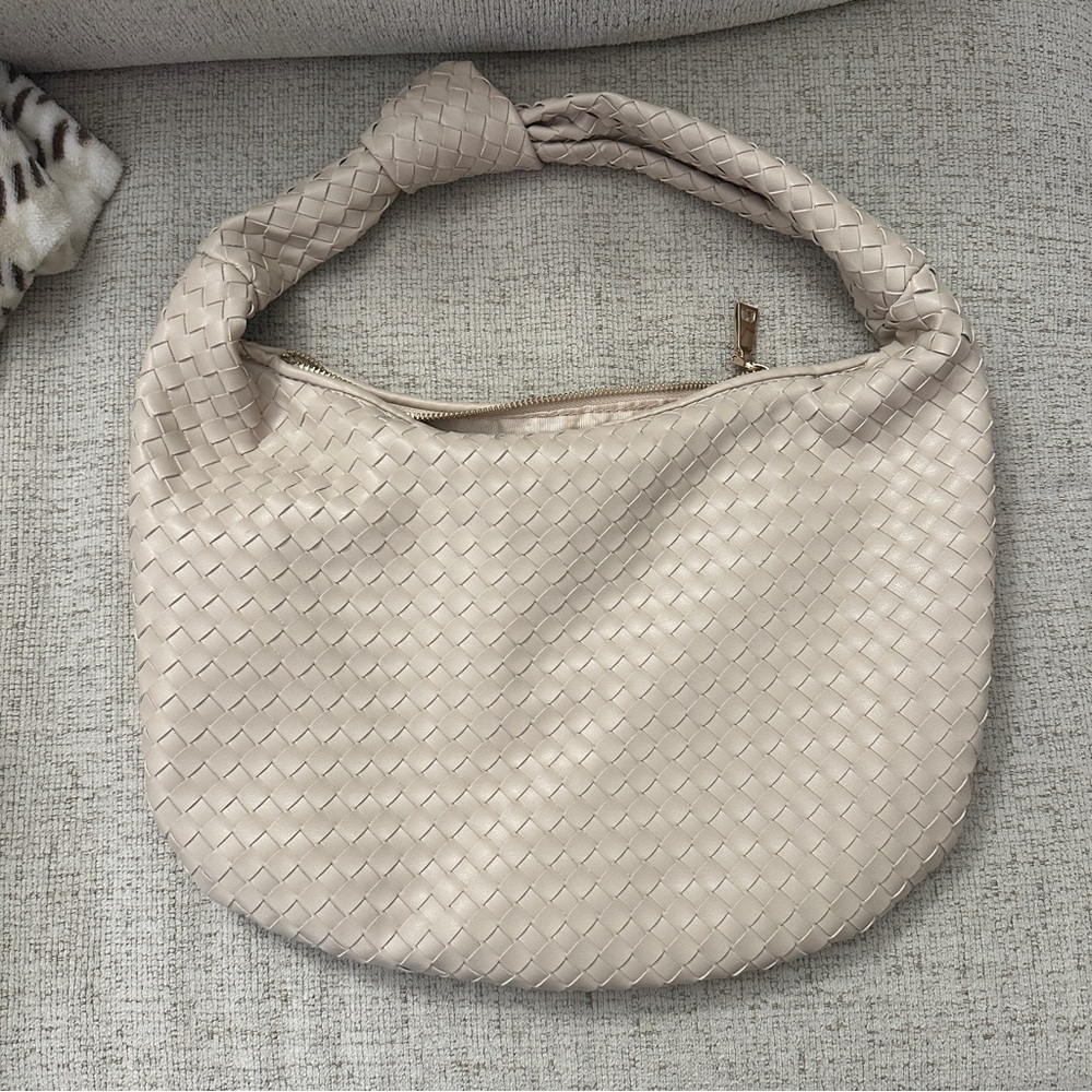 Melie Bianco Cream Large Brigitte Satchel - Picture 3 of 8